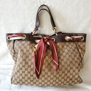 Gucci brown GG canvas Positano Tote Bag